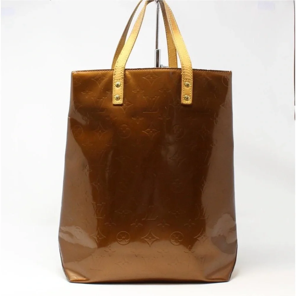 LOUIS VUITTON Bronze Vernis Reade MM 100% Authentic